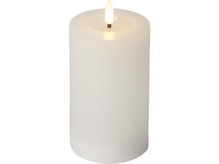 STAR TRADING Blockljus Flamme Flow LED 15cm vit - Lyreco - Kök och servering - Ljus och tillbehör - LED-Ljus