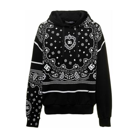 Dolce & Gabbana, Hoodies Zwart, Heren, Maat:S