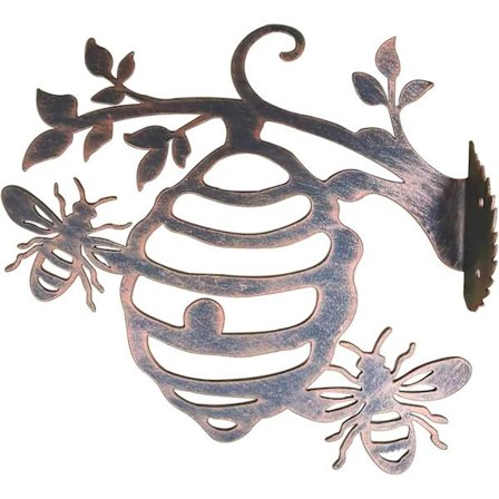 Adove Bi-Vægkunst Rustent Metal Bi-Hive Til Havedekoration Udendørs Vægpynt