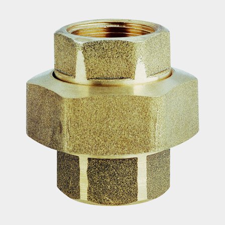 Buis koppeling Maestrini Flat Seat Union, messing, 1/4" G (BSP)