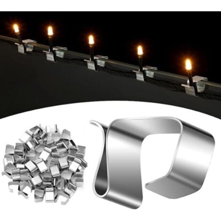 50 kpl Kourukoukkuja jouluvaloille, koristeelliset jouluvaloklipsit, jouluvalojen kiinnitystarvikkeet-FM-