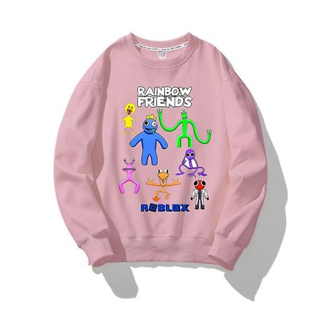Roblox Rainbow Friends Pullover Varm genser Rainbow Friends Trykte klær Barn Pullover W