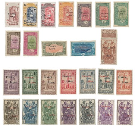 Djibouti 1942/1943 - MICHEL 202/242+21/38 - Postfrisk