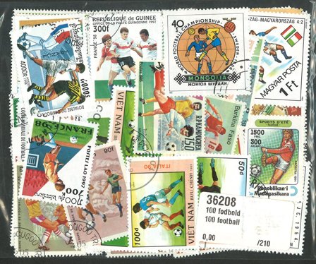 Fodbold - 100 forskellige frimærker