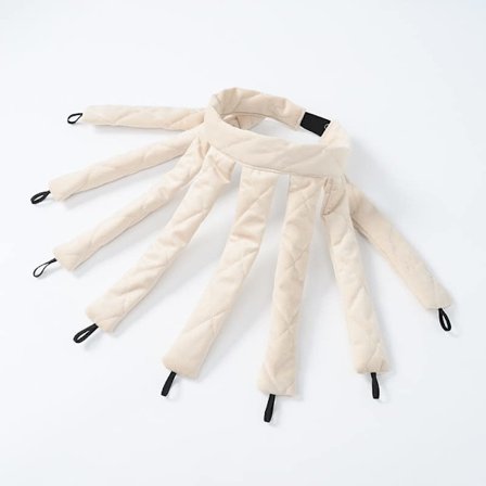 Värmelöst Hårcurlingset, Sammet Bläckfisk Curling Hårband, 1-del set Svart och Beige