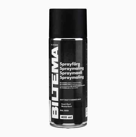 Sprayfärg Matt Svart 400 ml NC-Kombilack - Biltema