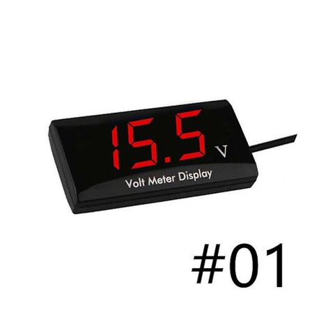 12V SPEC Digital LED-display Voltmeter Bil Motorsykkel Spenningspanelmåler Rød