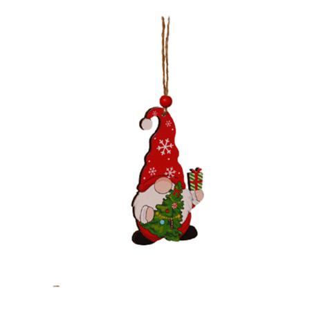 Juletrærhengende Ornament Tremalt Ansiktsløs Nisse Dukke Henge Søt Julefest Juletre christmas tree
