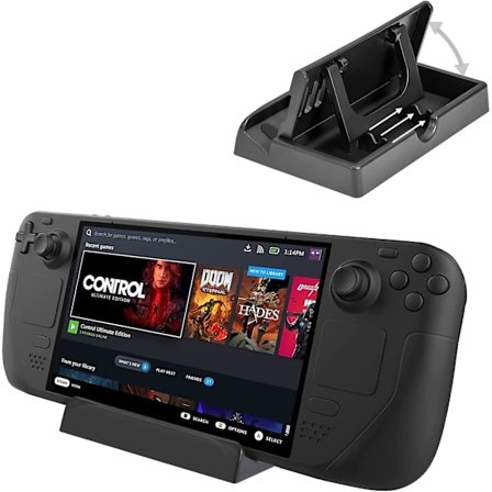 Standerbase Kompatibel til Ventil Steam Deck, Switch, Bærbar Foldbar 3 Vinkel Niveau Justerbar Holder Stander
