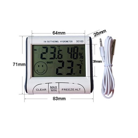 Digital termometer Hygrometer - Vit