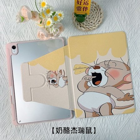 Stilrent skal för iPad 7/8/9 10,2-tum Ost Jerry Mus Rött Ris