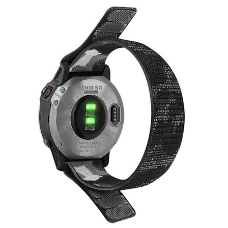 26 mm nylon-urrem til Garmin-ur - Camouflage Grå