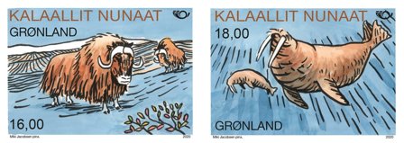 Grønland - Norden 2020 Pattedyr - Postfrisk sæt 2v
