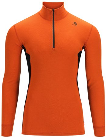 Aclima WarmWool Mockneck kerrastopaita, Gold Flame/Jet Black