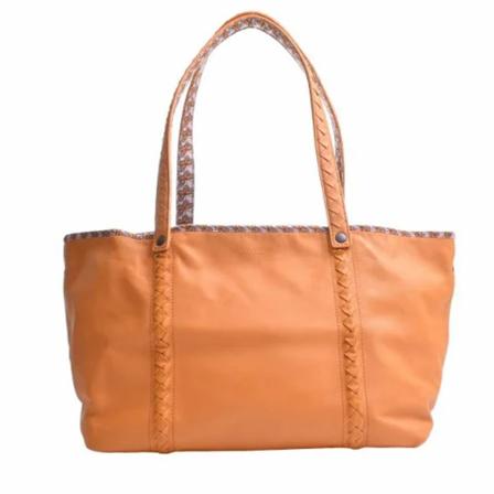 Bottega Veneta Vintage, Pre-owned Tote Bags Oranje, Dames, Maat:ONE Size,nylon