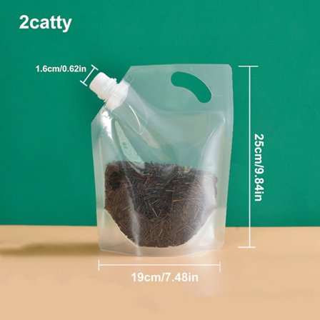 10 stk. Korn Fugtsikre Forseglede Poser med Tragt, Transparente Korn Opbevaringsposer