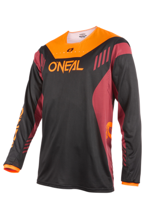 Maglia MTB O'Neal Element Nero-Rosso-Arancio M