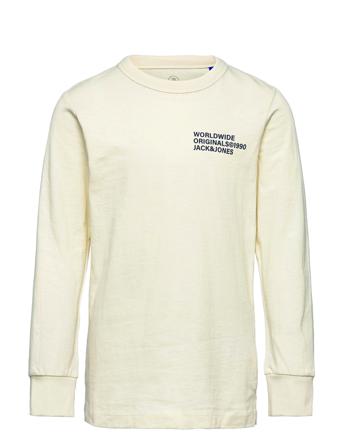 Jorworldwide Tee Ls Crew Neck Jnr Cream Jack & J S
