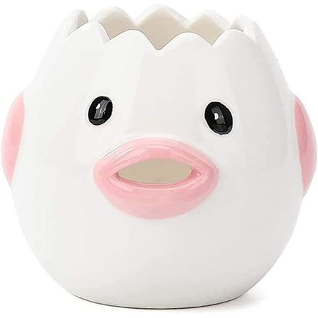 Keramisk æggeblommeseparator med opkastende kylling, bærbar ægfilterseparator, køkkenredskab til madlavning og bagning af kager, ekstra værktøj Pink