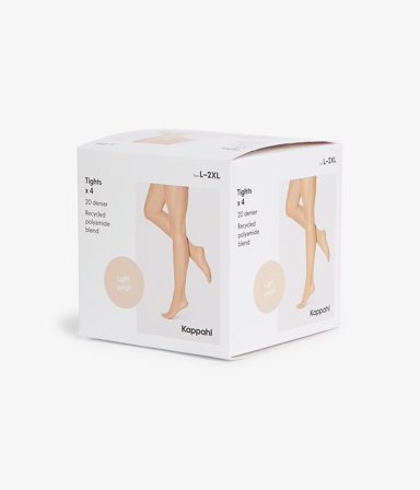 Kappahl | 4-pack sukkahousut 20 denieriä | Vaaleanbeige