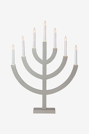 Jotex - Anno 71 Cm Grå - Lysestage - Køb Adventslysestager hos Jotex