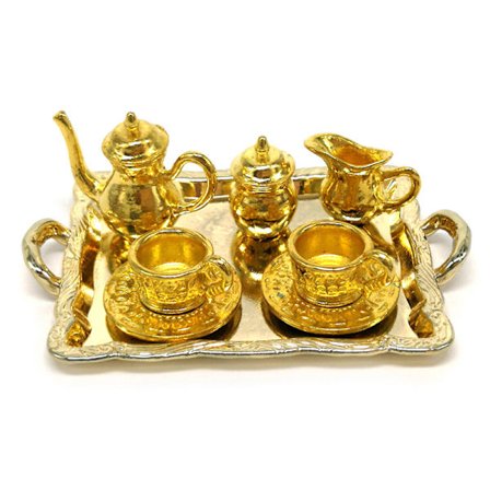10st/ set Dockhus Miniatyr Metal Tea Dockhusmöbler Min