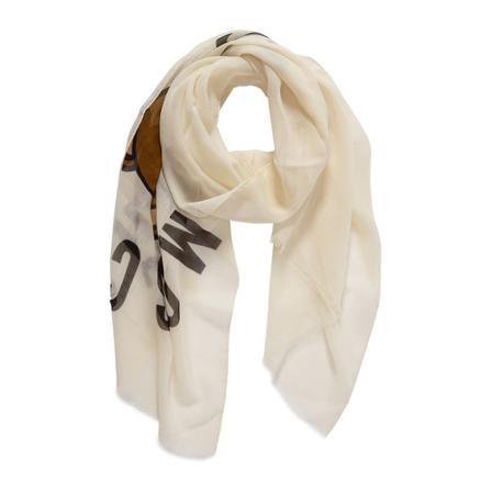 Moschino, Wool Scarf Teddy Bear Beżowy, Kobieta, Rozmiar: ONE Size