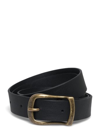 Weekday Slim Faux Leather Belt - Black - XS/S