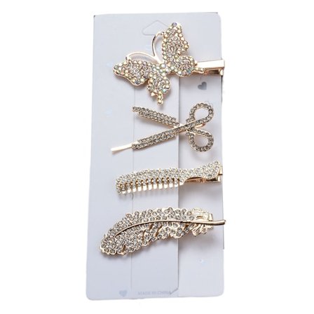 4 stk. hårnåle geometriske metal hårklemmer hårspænder til kvinder pige minimalistisk hår dekorative bryllup fine tilbehør hovedbeklædning