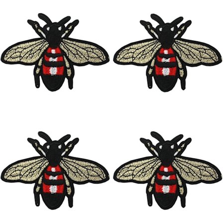 4 kpl mehiläisen kirjailtu silitysmerkki kirjonta appliikki DIY kangastaide kirjonta koristelaastarit kirjotut koristeet appliikit pitsi vaatteet P