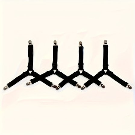 4-pack Justerbara Halkfria Triangel Sängband Elastiska Klämmor Soffkuddar Sängkläder