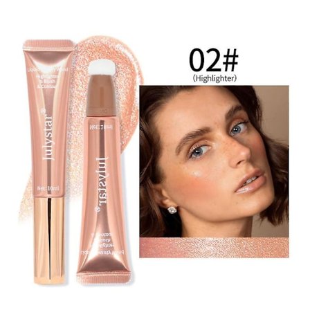 1 st Blush Beauty Wand Multifunktionell Makeup Pen Glitter Contouring Ansikte Shimmer Highlight Blush Flytande Contour Applikator