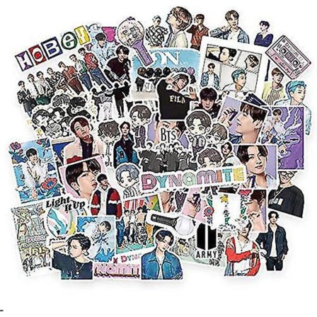 BTS-tarrat 76 kpl Vedenpitävät Vinyyli Kpop-tarrat Sopivat Kannettaville Tietokoneille Macbook, Skeittilaudoille, Matkatavaroille, Autoille, 