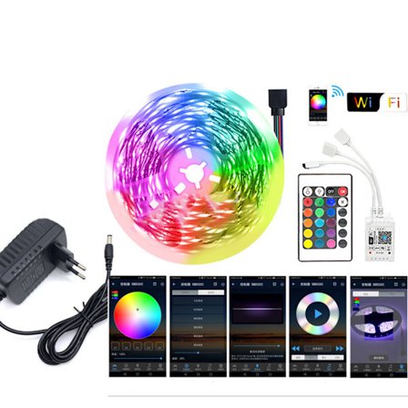 Smart LED Strip Lights 15M med WiFi Controller & APP