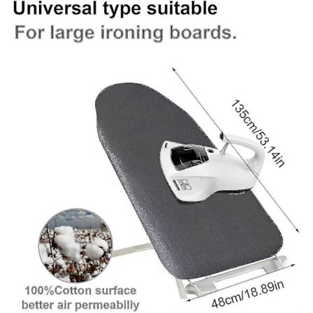 Vaihto silityslaudan päälliset 125 x 45 cm Suuri silityslaudan päällinen lämmönkestävä (FMY)