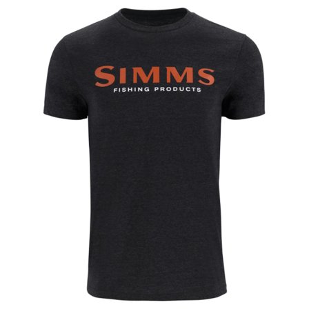 Simms Logo T-Shirt Dark Gunmetal Heather - L
