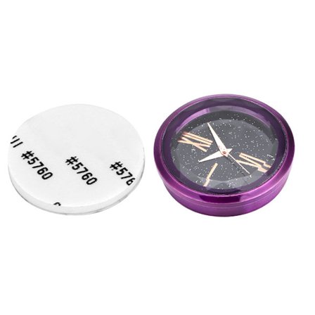 Bildekorations elektronisk klocka Tidmätare Bil interiör klistermärke Klocka (lila)