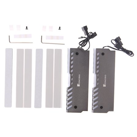 2st Kylflänsar för RAM-minne Automatisk Färg Ljus Radiator Aluminium
