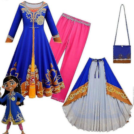 egnet til detektiv Mira Royal Detective pige langærmet kjole kappe sæt