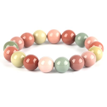 Naturlig Alxa Agat Macaron Armband (Samlarobjekt 8mm)