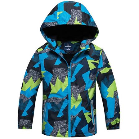 Barn Pojkar Vindjacka Vinter Varma Fleece Fodrad Full Dragkedja Huva Jacka Kappa Utomhus Ytterkläder 10-12 Years