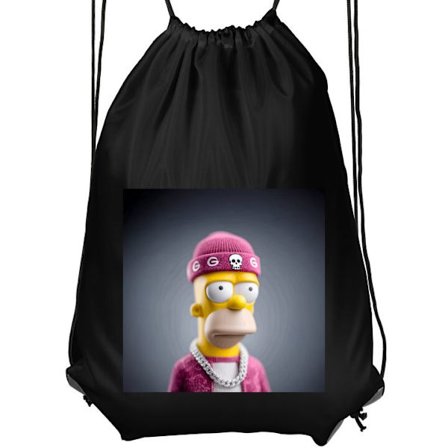 Gympose for Barn | Komfortabel og Praktisk Homer Simpson-inspirert figur i rosa lue, kjede og gatestil perfekt for fans av Simpsons og moderne karakte