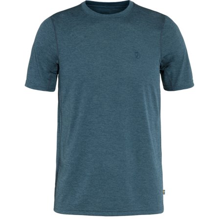Fjällräven Men's Abisko Day Hike Short Sleeves T-Shirt in Indigo Blue | Size: XS