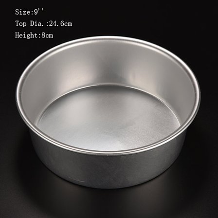 Rund aluminiumsbageform pandeform til sandwich kage kitc