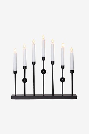 Jotex - Kynttilänjalka Gustavo 7L Musta - Osta Sähkökyntteliköt Jotex