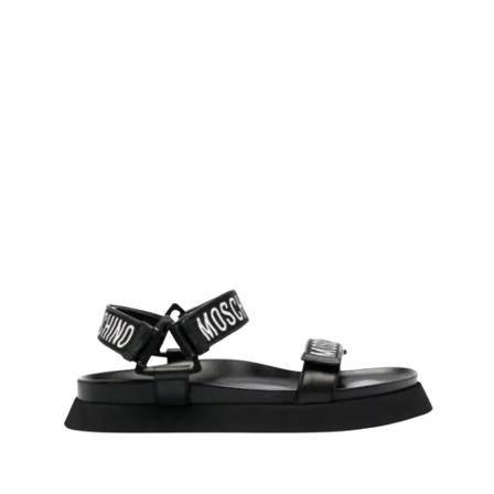 Moschino Tape Sandaler svart, Herr, Herr, Storlek: 40 EU