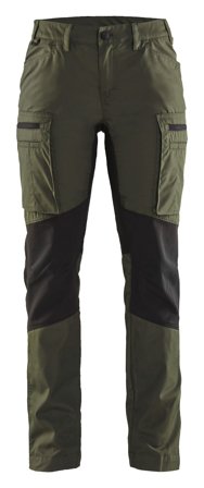 Blåkläder 715918454298C30 Arbetsbyxa med stretch, dam, grön/svart Grön/svart, Kläder