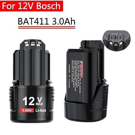 12V Bosch 3000mAh Bat411 Vaihtoakku Bosch 12V Akulle Yhteensopiva Bosch Bat412a Bat413a D-70