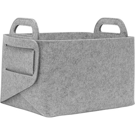 #Rubberneck allround kurv i filt, grå#