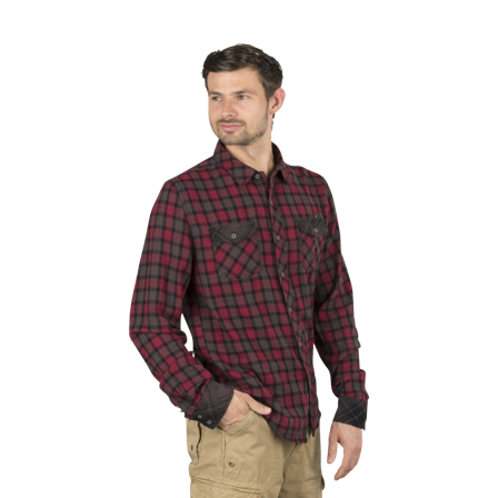 Cămașă Brandit Checkshirt Duncan maro/roșu M